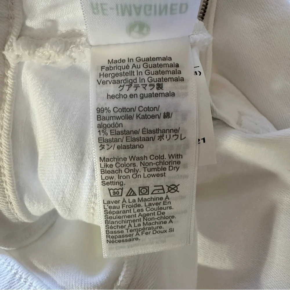 J. Crew Optic White Denim Shorts Size 30
